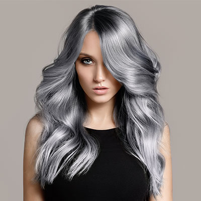 Beautiful grey hair colour by Total Look, Monmouth